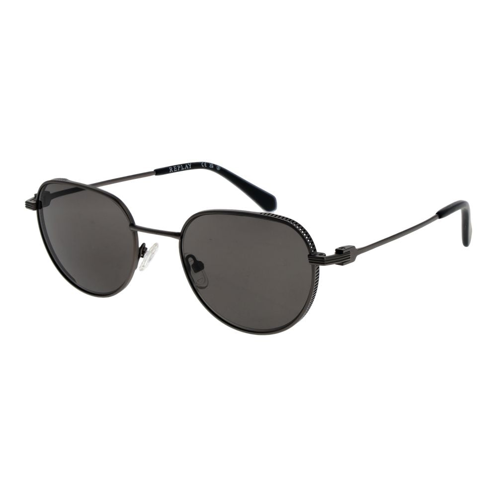 Replay Gray Metal Sunglasses