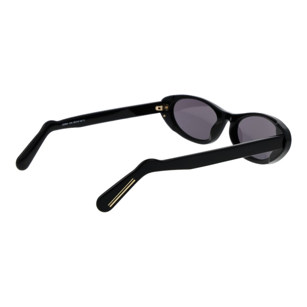 GCDS Black Plastic Sunglasses