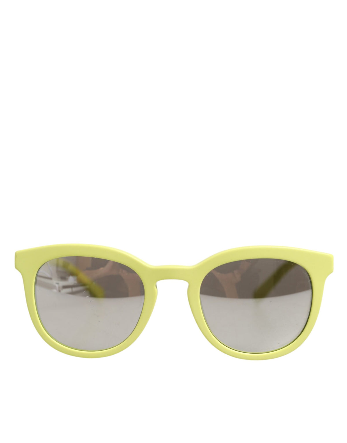 Dolce & Gabbana DG4324 Yellow Framed Mirrored Lenses Eyewear Sunglasses