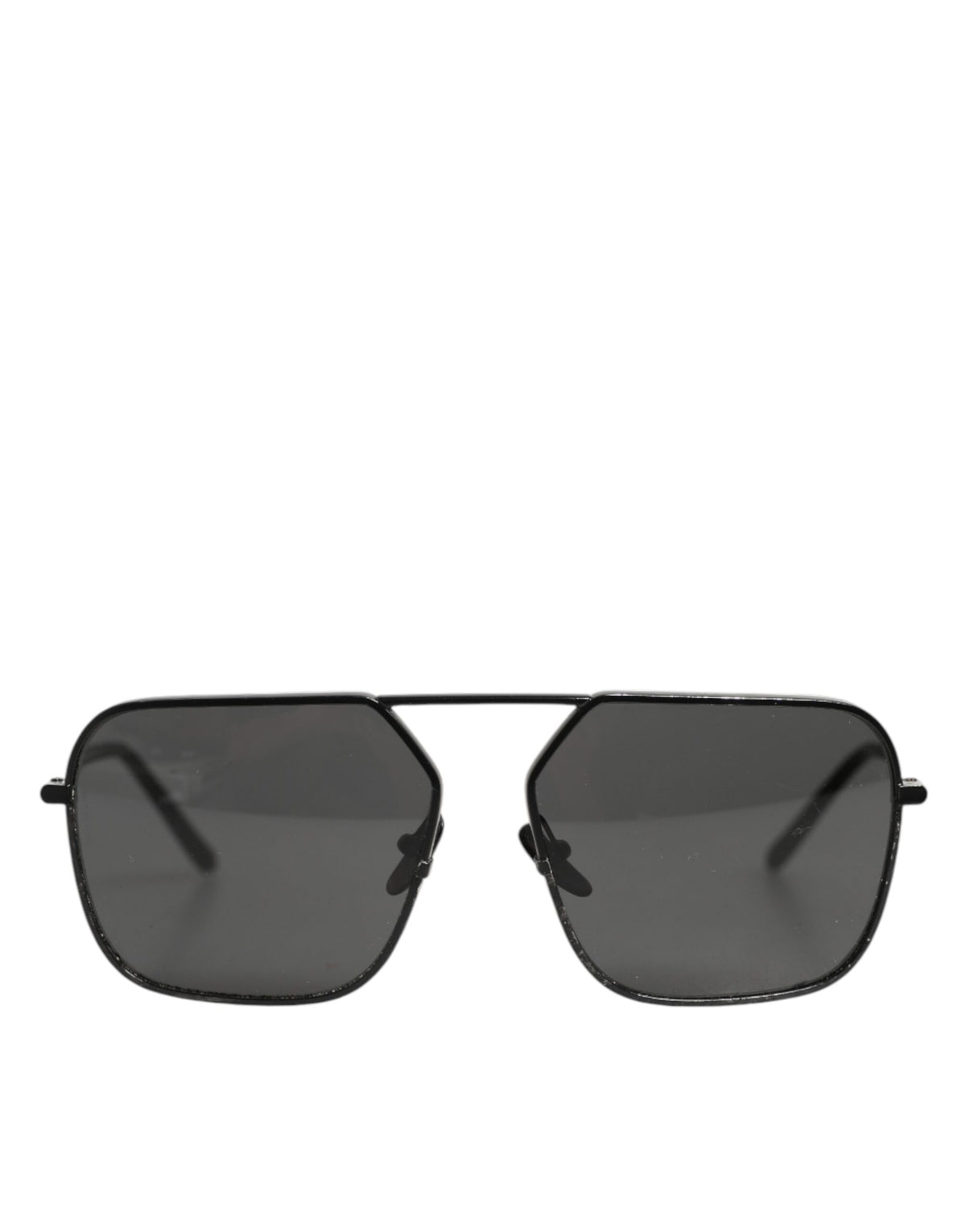 Dolce & Gabbana Black Metal Frame Square Lenses Shades Eyewear Sunglasses